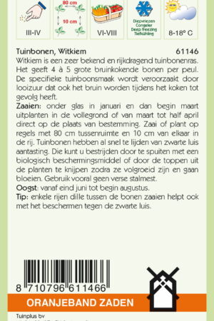 OBZ Tuinbonen Witkiem, 250g - Afbeelding 2