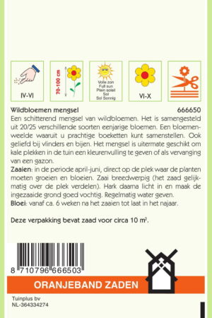 OBZ Wildbloemen mengsel eenjarig - 10 m? - Afbeelding 2