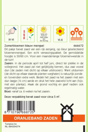 OBZ Zomerbloemen mengsel, blauw - Afbeelding 2